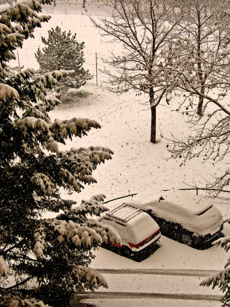 istock Cars covered with snow 943814816