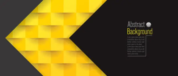 Vector illustration of Yellow and black abstract background vector.