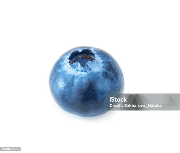 Blueberry Isolated On White Background Macro Studio Shitn Stock Photo - Download Image Now