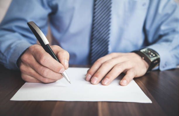 istock Businessman signing contract. 943831686