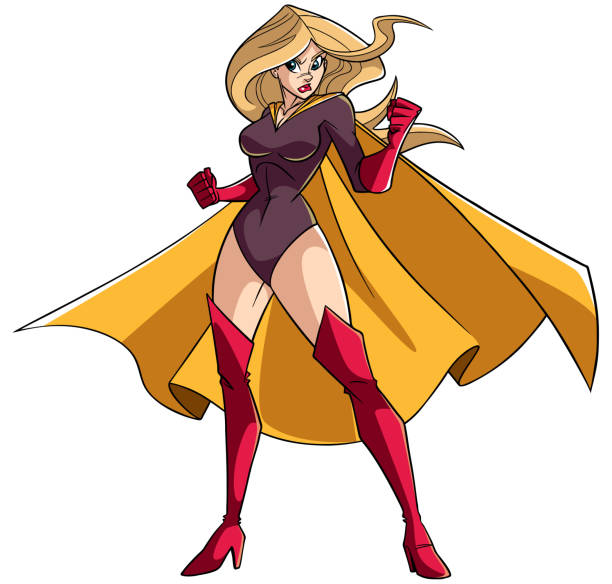 Superheroine Battle Mode Stock Illustration - Download Image Now - Superhero,  Women, One Woman Only - iStock