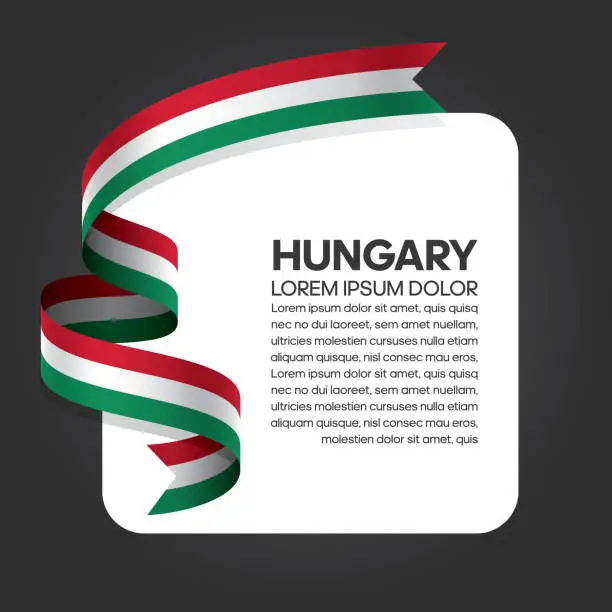 Vector illustration of Hungary flag background