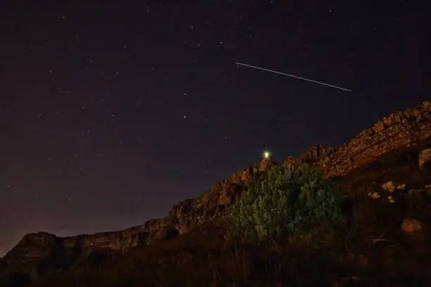 International Space Station over Table Mountain