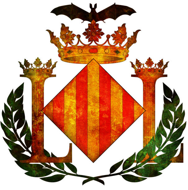 old vintage isolated over white symbol of valencia
