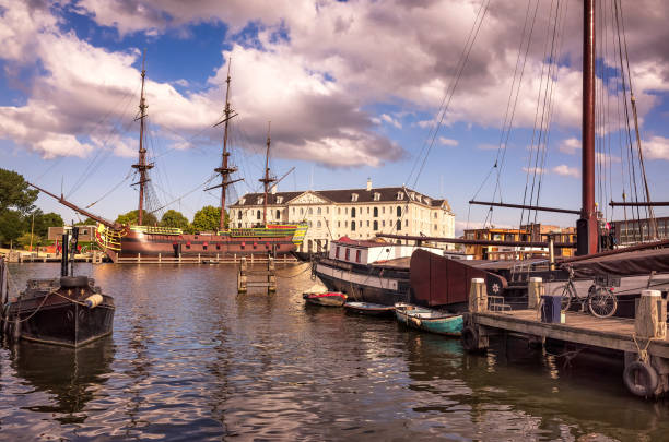 Old vessel ship at National Maritime Museum, Amsterdam , Holland, Netherlands, Europe