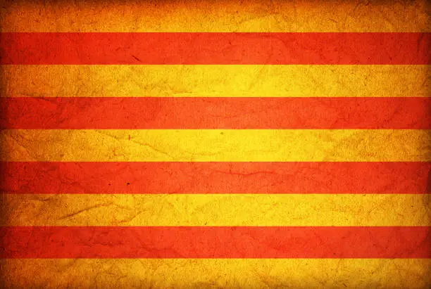 some very old vintageflag of catalonia