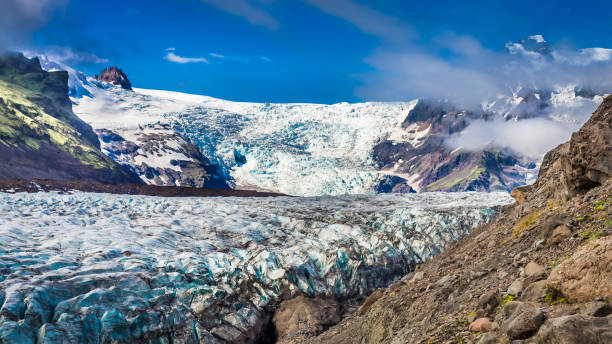 istock Huge blue Vatnajokull glacier and mountains, Iceland 943851172