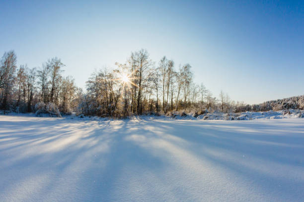 istock Beautiful winter landscape at the morning 943851276