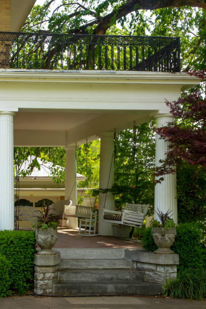 Shady old Southern Front Porch on a summer day