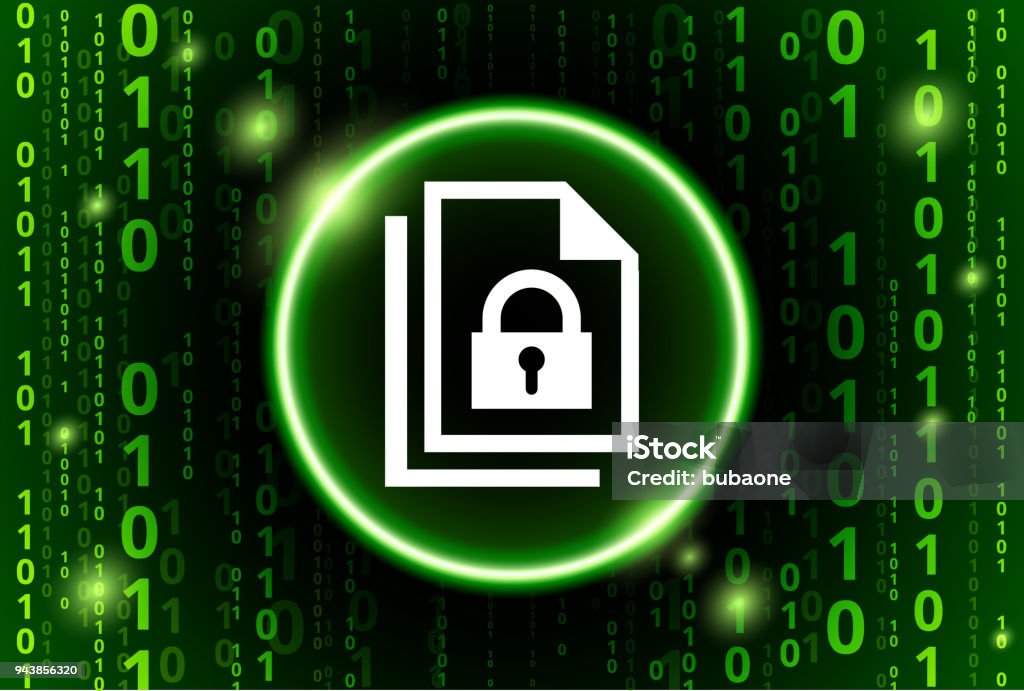 Secured Documents Binary Code Vector Pattern Background Stock ...