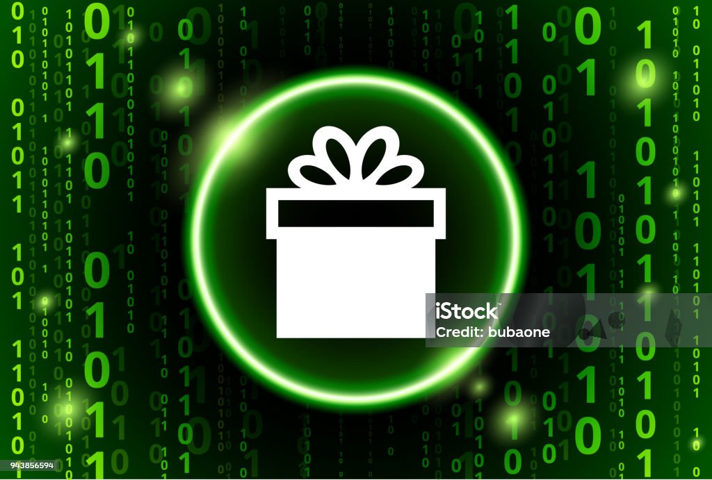 Gift Box Binary Code Vector Pattern Background Stock Illustration ...