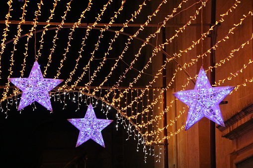 Christmas stars in Valletta, Malta