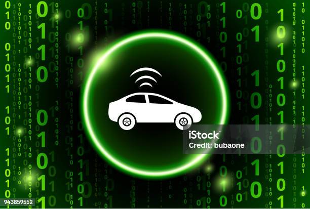 Car Connection Binary Code Vector Pattern Background Stock Illustration ...