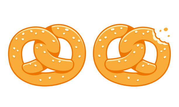부드러운 꽈 배기 일러스트 - pretzel stock illustrations