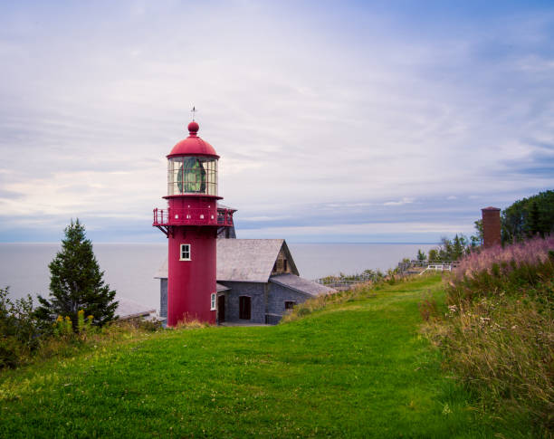 istock red lighthouse in Gaspe, Quebec 943884544