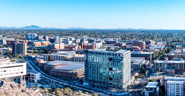 Arizona State University city overlook stock photo