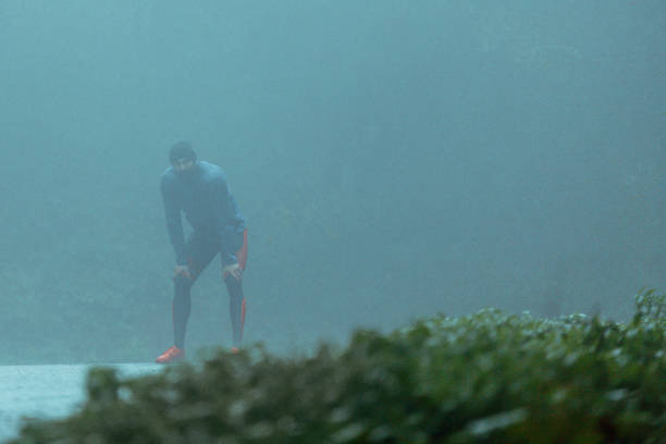 Masked Vigilante Swimming In The After A Fight