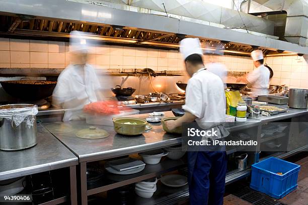 Interior Of A Restaurant Kitchen Stock Photo - Download Image Now - Asia, Blurred Motion, Breakfast