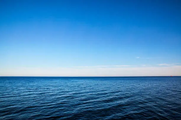 Photo of Seascape with sea horizon - Background