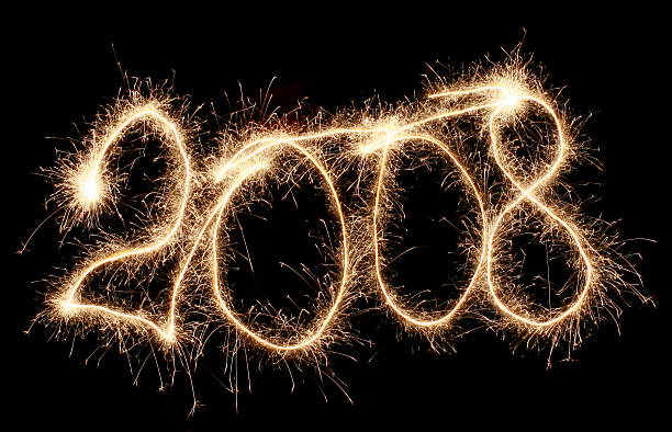novo ano de 2008 - year 2007 imagens e fotografias de stock