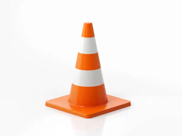 Photo of Traffic Cone On White Background