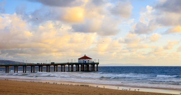 istock Manhattan Beach pier at sunset, Califonia 943917856