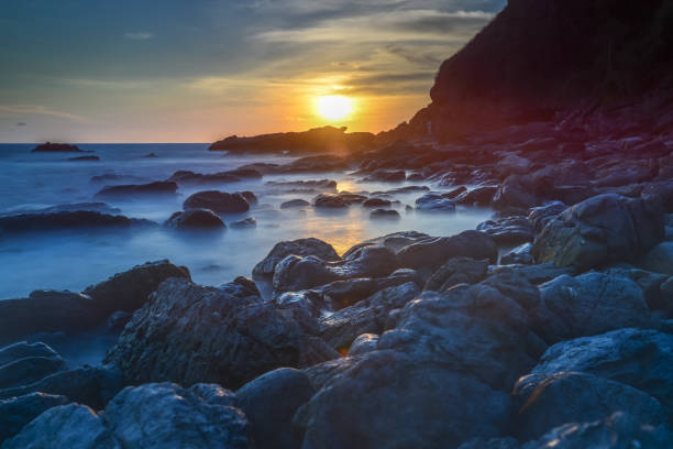 istock Beautiful silky seascape  during sunset 943918004