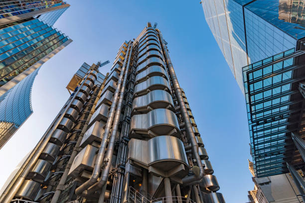 City of London architecture City of London modern architecture and high rise buildings on October 26, 2017 in London lloyds of london photos stock pictures, royalty-free photos & images