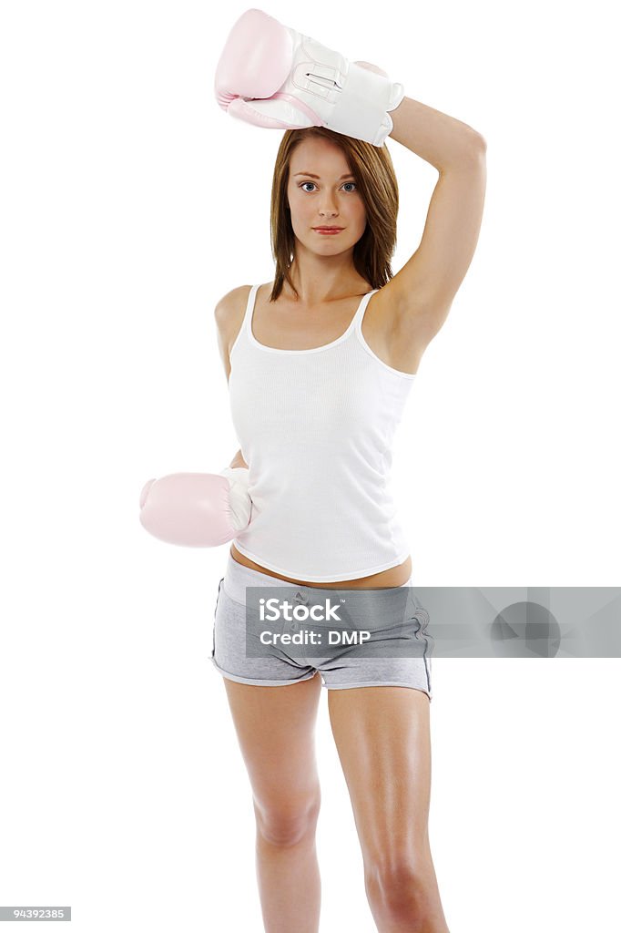 Donna boxe - Foto stock royalty-free di Adulto