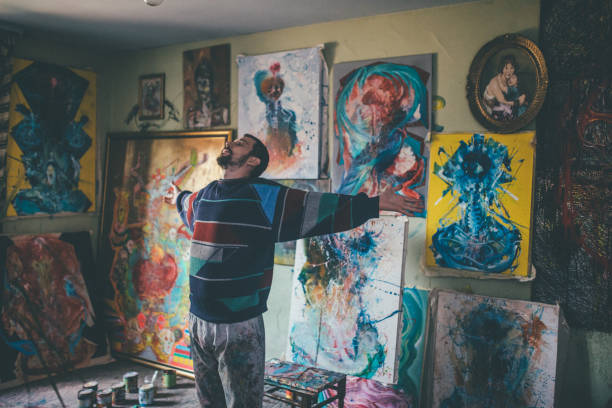 istock Artist enjoying in his studio 943928424