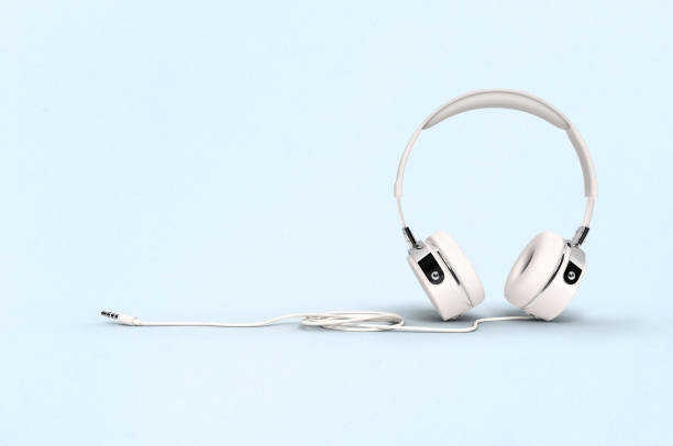 istock Headphone on paper background with clipping path 943939476