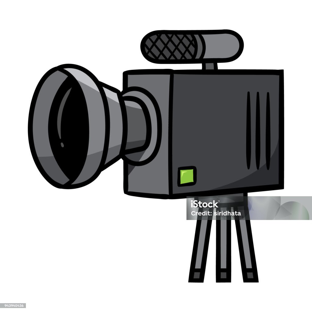 Cartoon Camera On Tripod Stock Illustration - Download Image Now - Home  Video Camera, Cartoon, Television Camera - iStock