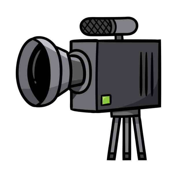 Cartoon Camera On Tripod Stock Illustration - Download Image Now - Home  Video Camera, Cartoon, Television Camera - iStock