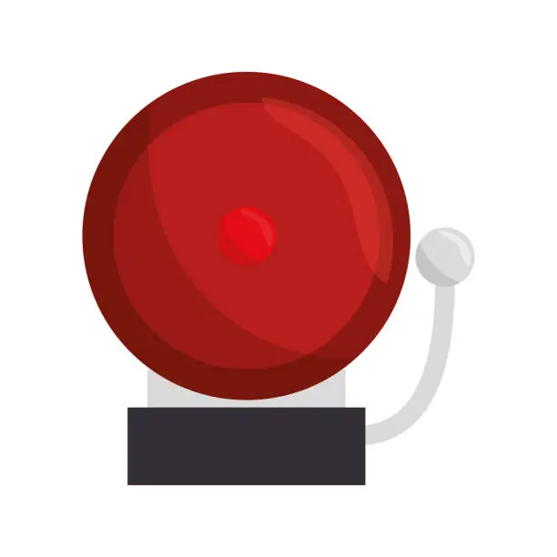 Vector illustration of ring school alarm icon