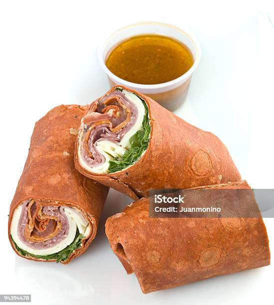 Italian Wrap Sandwich Stock Photo - Download Image Now - Cheese, Close-up, Cold Temperature