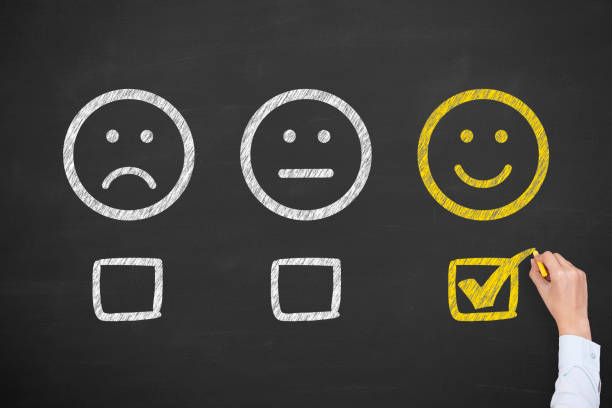 istock Unhappy and Happy on Blackboard 943963306