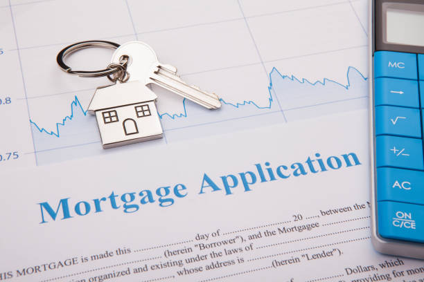 House on A Financial Graph stock photo