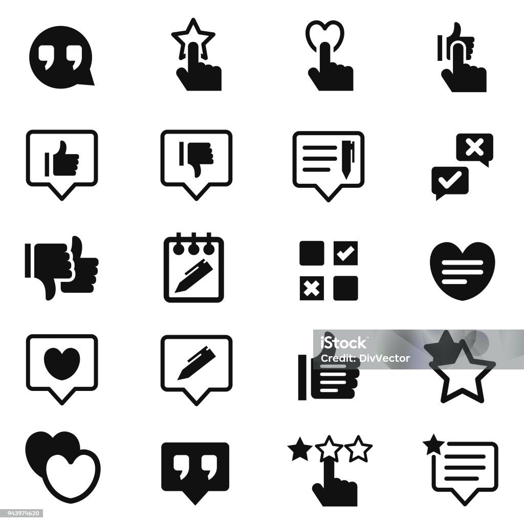 Customer reviews icon set Customer reviews icon set , vector illustration Questionnaire stock vector