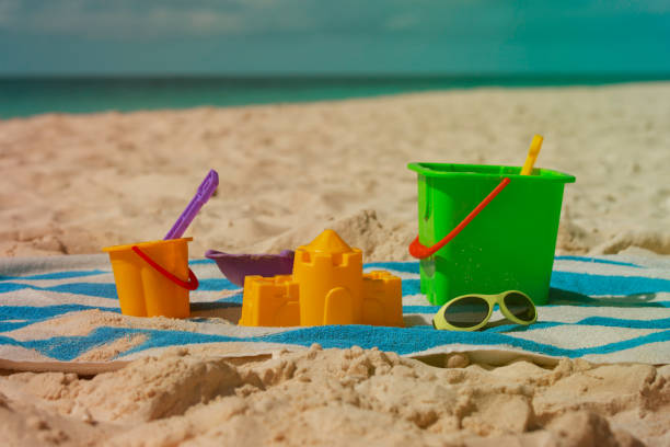 istock kid toys on tropical sand beach 943977812