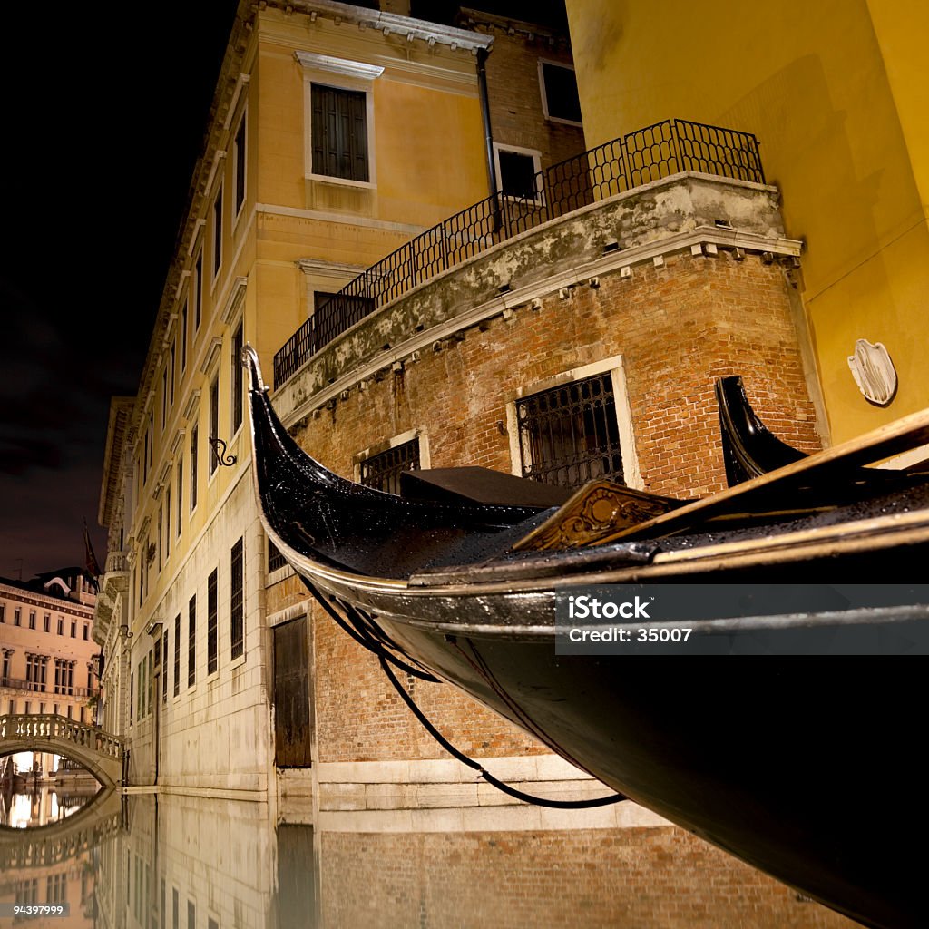 Góndola en Venecia - Foto de stock de Noche libre de derechos