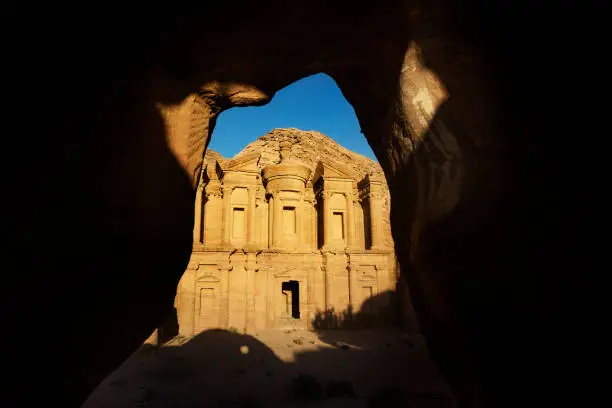 Monastery Ad Deir at Petra. Jordan landmark
