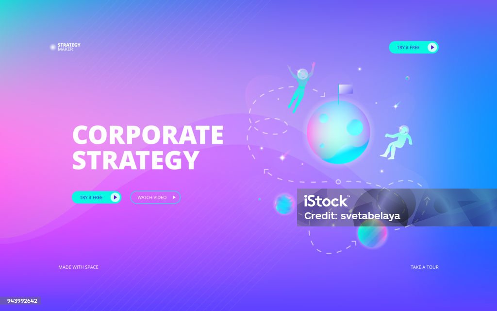 Strtategy Banner Corporate Strategy Web Banner Stock Illustration - Download Image Now ...