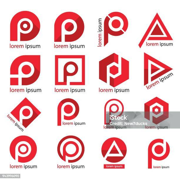 Letter P Logo P Letter Design Brand Identity Stock Illustration - Download Image Now - Letter P, Logo, Design