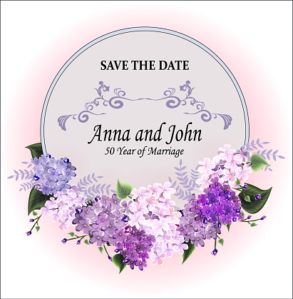 Ilustración de Tarjeta De Invitación De Boda Con Marco Flores De Lila y más Vectores Libres de Derechos de Abstracto - iStock Ilustración de Tarjeta De Invitación De Boda Con Marco Flores De Lila y más Vectores Libres de Derechos de Abstracto - iStock