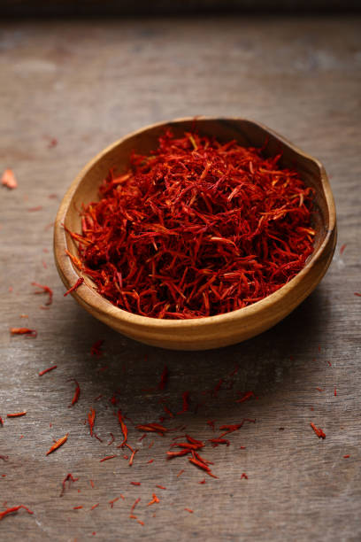 istock Dry aromatic safron, spices closeup 944004840