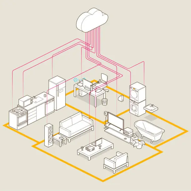 Vector illustration of Iot