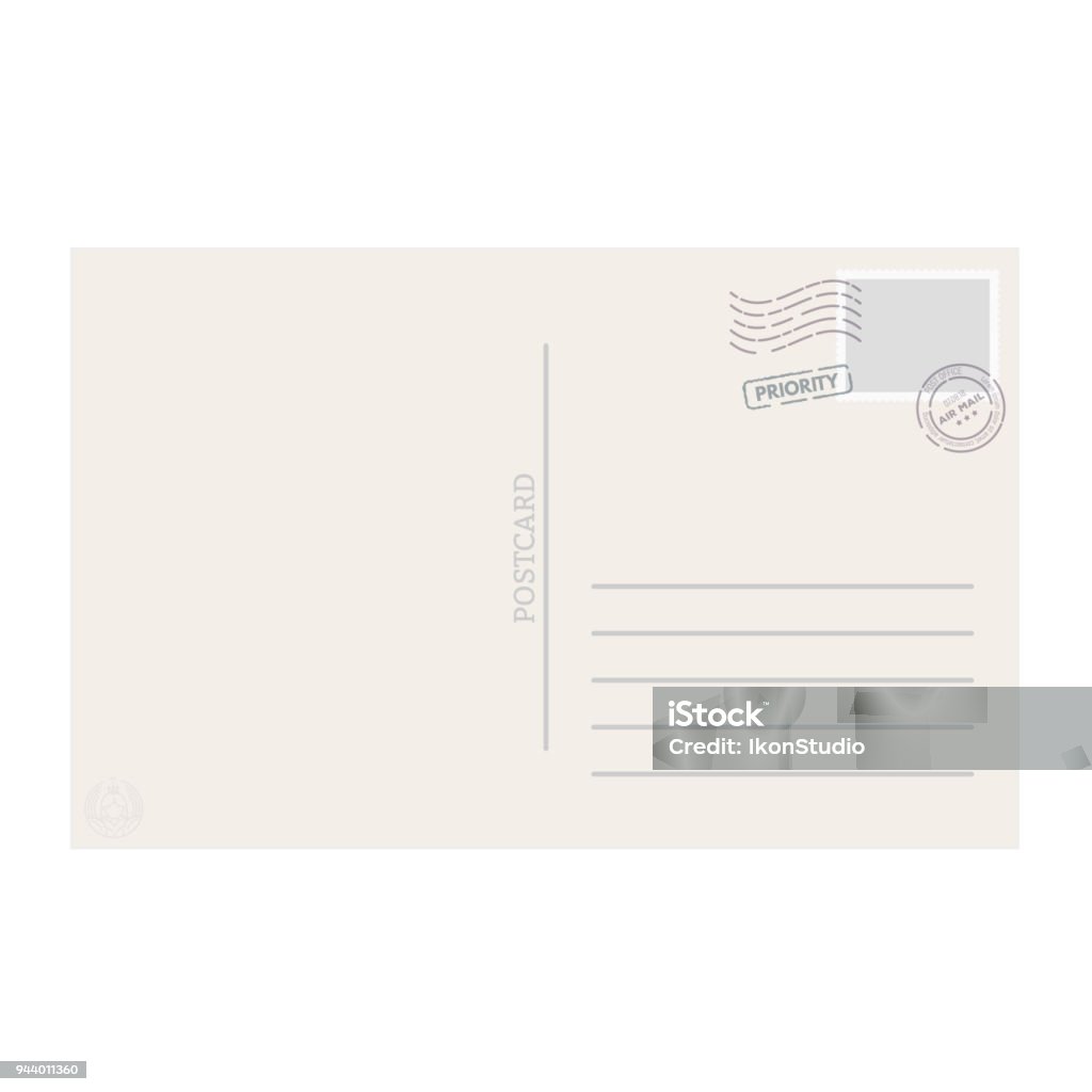 Vecteur de modèle de carte postale - clipart vectoriel de Carte postale libre de droits