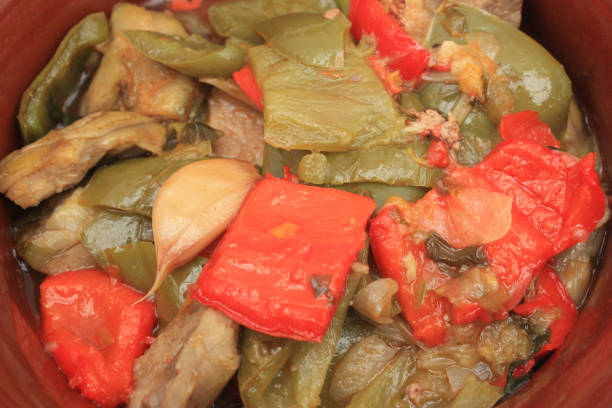 istock Garlic Red pepper and green cooked 944012208
