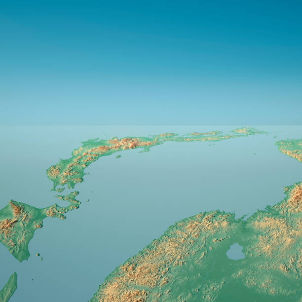 istock Japan 3D Render Topographic Landscape View From North 944015586