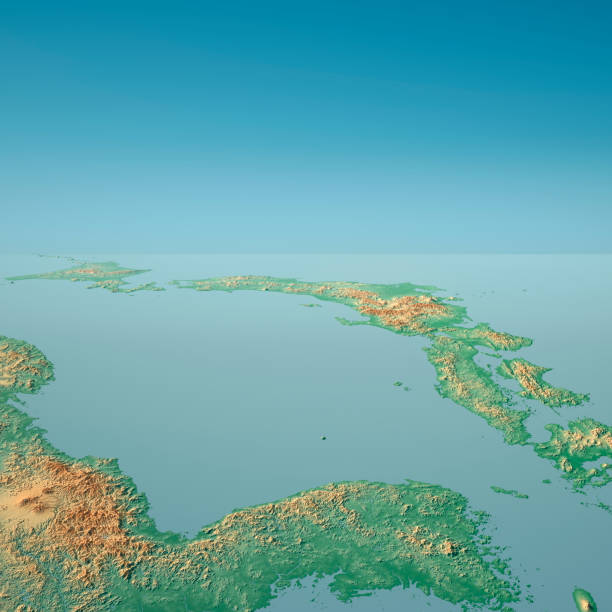 istock Japan 3D Render Topographic Landscape View From West 944015964